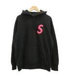 シュプリーム SUPREME Sロゴフーデッドスウェットシャツ プルオーバーパーカー L 黒 ブラック 長袖 カンガルーポケット /PP ■GY18