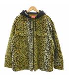 シュプリーム SUPREME フリースジップアップフーテッドシャツ Fleece Zip Up Hooded Shirt パーカー 上着 L ベージュ マルチカラー レオパード柄 長袖 /PP ■GY18