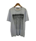 ノイズ グラデーション ロゴ Tシャツ カットソー 半袖 クルーネック L 水色 ライトブルー RM121M H1JR14JEZ /XZ ■GY17