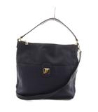 フルラ FURLA ハンドバッグ ショルダーバッグ 2way レザー ロゴ金具 紺 ネイビー /AN ■GY18
