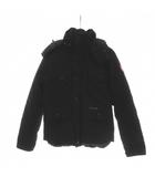 3801M SELKIRK PARKA セルカークパーカー ダウンジャケット 長袖 ジップアップ フード フラップポケット ロゴ S 黒 ブラック ■GY18 /MQ