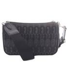 フルラ FURLA ムーン スモール ショルダーバッグ ジャカード アーチロゴ 黒 グレー /SR ■GY18