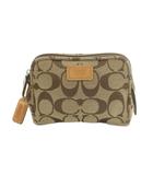 コーチ COACH ポーチ シグネチャー柄 キャンバス ベージュ /MI ■GY11