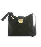 サルヴァトーレフェラガモ Salvatore Ferragamo ショルダーバッグ スエード 黒 ブラック AQ-21 8806 /MI ■OH ■GY11