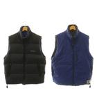 リーボック Reebok ダウンベスト リバーシブル ジップアップ XL ブルー グレー /DF ■GY18