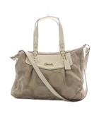 コーチ COACH トートバッグ ショルダーバッグ 2way オプアート柄 キャンバス ベージュ F20068 /YO16 ■GY18