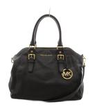 マイケルコース MICHAEL KORS ショルダーバッグ ハンドバッグ 2way ロゴ レザー 黒 ブラック /AN ■GY18