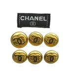 シャネル CHANEL ボタン ブランドタグ 6個セット ロゴ ココマーク ゴールド色 ■GY18 /MQ ■OH