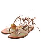 ジミーチュウ JIMMY CHOO サンダル 37 赤 レッド 緑 グリーン /AN ■GY11