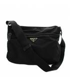 プラダ PRADA 三角プレート トライアングルロゴ ショルダーバッグ ナイロン 黒 ブラック /AN ■GY13 ■OH