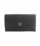 長財布 ロングウォレット フラップ 小銭入れ レザー 黒 ブラック 456116 /MI ■OH ■GY11