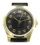 マークバイマークジェイコブス MARC by MARC JACOBS MBM1240 腕時計 ウォッチ クォーツ 黒文字盤 レザーベルト ゴールド色 ■GY11 /MQ