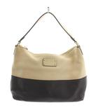 ケイトスペード KATE SPADE ハンドバッグ ワンショルダーバッグ バイカラー レザー ベージュ 黒 ブラック /AN ■GY11