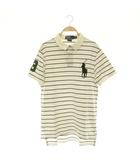 ポロ バイ ラルフローレン Polo by Ralph Lauren ポロシャツ 半袖 ボーダー ビッグポニー L ホワイト /MY ■OS ■GY18