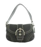 コーチ COACH シグネチャー ワンショルダーバッグ キャンバス レザー バックル ロゴ 黒 ブラック グレー 10296 /SS ■OS ■GY18