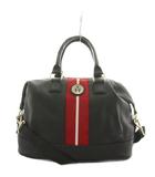 トミーヒルフィガー TOMMY HILFIGER ハンドバッグ ショルダーバッグ 2way ロゴ レザー 黒 ブラック /AN ■GY18