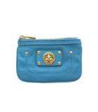マークバイマークジェイコブス MARC by MARC JACOBS ポーチ 小物入れ 小銭入れ水色 ライトブルー レザー キーリング付き /RI ■OS ■GY18