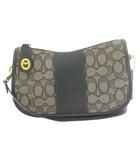 コーチ COACH 2WAYバッグ ハンド ショルダー ジャカードキャンバス レザー グレー 紺 ネイビー C0721 /SS ■OS ■GY18