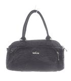 キプリング KIPLING ハンドバッグ ウェーブパターン メタルロゴプレート ブラック 黒 /SR ■GY18