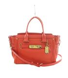 コーチ COACH 2WAY ショルダーバッグ ハンドバッグ ペブルドレザー ディープコーラル 34816 /MI ■GY11