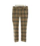 バーバリーブルーレーベル BURBERRY BLUE LABEL ノバチェック パンツ ウール 38 ベージュ 黒 ブラック 赤 レッド FQF40-516-43 /AN ■GY18
