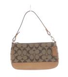 コーチ COACH アクセサリーポーチ ハンドバッグ ワンハンドル シグネチャー キャンバス ベージュ 6094 /YO21 ■GY18
