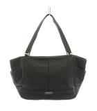 コーチ COACH パークレザーキャリーオールトートバッグ ハンドバッグ ショルダーバッグ 2way ロゴプレート 黒 ブラック F23284 /YT ■GY18
