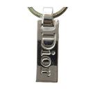 ディオール Dior ネックレス アクセサリー ペンダント プレート ロゴ シルバー色 ■GY18 /MQ ■OH