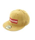シュプリーム SUPREME × ニューエラ NEW ERA ボックスロゴキャップ 帽子 World Famous コーデュロイ 7.5 59.6cm マスタード /MI ■GY18