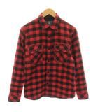 アヴィレックス AVIREX DSアヴィフランネルチェック DS AVI FLANNEL CHECK シャツ ネルシャツ 長袖 ブロックチェック 裏起毛 M 赤 レッド 黒 ブラック 6145223 /YT ■GY42