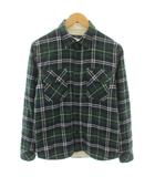 アヴィレックス AVIREX DSアヴィフランネルチェック DS AVI FLANNEL CHECK シャツ ネルシャツ 長袖 裏起毛 M 緑 グリーン 紺 ネイビー 6145223 /YT ■GY42