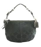 コーチ COACH シグネチャーホーボーバッグ ショルダーバッグ キャンバス レザー 黒 ブラック グレー 12675 /SS ■OS ■GY18