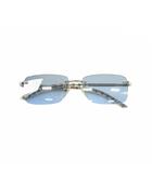 バーバリー BURBERRY サングラス 眼鏡 リムレス  54□16-135 シルバーカラー ブルー B8917 /MI ■GY11