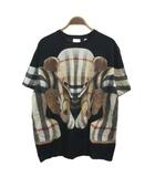 バーバリー BURBERRY DARYL トーマスベア グラフィックプリント Tシャツ カットソー 半袖 クルーネック オーバーサイズ M 黒 ブラック 8049568 /XZ ■GY18