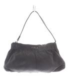 フルラ FURLA アクセサリーポーチ ハンドバッグ ワンハンドル レザー ロゴ グレー /YO28 ■GY11