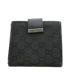 グッチ GUCCI 財布 二つ折り 小銭入れ GGキャンバス レザー 黒 ブラック 115090・2126 /AN ■GY18 ■OH