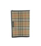 バーバリー BURBERRY 手帳カバー キャンバス レザー ノバチェック柄 ベージュ 黒 ブラック 白 ホワイト 赤 レッド /MI ■GY18