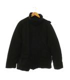 プラダ PRADA ダウンコート アウター 中綿 スタンドカラー ジップアップ S ブラック /DO ■GY17