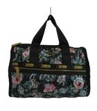 ジョイリッチ×レスポートサック JOYRICH×LeSportsac ボストンバッグ ショルダー 2WAY ナイロン 花柄 バラ 総柄 ロゴ 黒 ブラック マルチカラー /XZ ■GY18