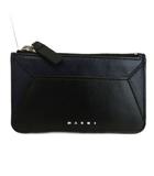 マルニ MARNI フラグメントケース カードケース コインケース 牛革 レザー ロゴ 紺 ネイビー 黒 ブラック PFMI0053U0 /XZ ■GY18