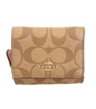 コーチ COACH 41302  三つ折り 財布 ウォレット 小銭入れあり シグネチャー柄 ベージュ /NX ■GY18