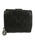 グッチ GUCCI グッチシマ 財布 二つ折り 牛革 レザー GGロゴ 型押し 総柄 ダークブラウン 233022・0416 /XZ ■GY18