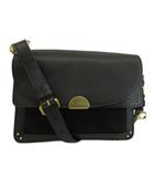 コーチ COACH ドリーマー ショルダーバッグ スエード ミックスレザー ダブルフラップ ゴールド金具 黒 ブラック 73547 /XZ ■GY18