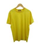 ルイヴィトン LOUIS VUITTON サークルLV 刺繍 クルーネック 半袖 Tシャツ カットソー ロゴ ワンポイント S 黄色 イエロー RM202Q JC8 HAY50W /XZ ■GY40
