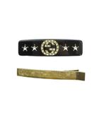 グッチ GUCCI バレッタ ヘアアクセサリー ロゴ クリップ 黒 ブラック ■GY18 /MQ ■OH