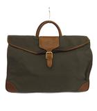 ロンシャン LONGCHAMP ヴィンテージ トラベルバッグ ボストンバッグ キャンバス レザー ベルト ロゴ カーキ 茶色 ブラウン /XZ ■GY18
