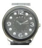 マークバイマークジェイコブス MARC by MARC JACOBS ジャンク品 MBM90240 腕時計 クォーツ ウォッチ 黒文字盤 ロゴ ラバーベルト 黒 ブラック ■GY11 /MQ