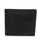 イヴサンローラン YVES SAINT LAURENT 財布 二つ折り シボ革 レザー YSLロゴ 型押し 黒 ブラック /XZ ■GY11