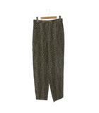 マックスマーラ MAX MARA パンツ テーパード シルク 総柄 40 ブラック アイボリー /DO ■GY18