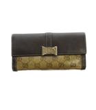 グッチ GUCCI 181641 61627 長財布 ウォレット ロゴ レザー GG柄 茶 ブラウン ■GY11 /MQ ■OH